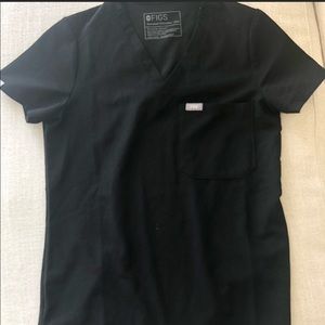 Black figs scrub top XXS